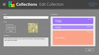For each collection you can define the information or pictures that are relevant for you.